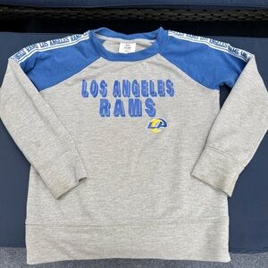 NFL Los Angeles Rams | Girls 7/8 | Grey and Royal Blue Crewneck Sweatshirt
